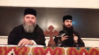 Arhimandrit dr.Teofan Mada  -  Conferinta cu ieromonahul Hrisostom Filipescu   18 03 2015