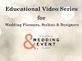 How to become a Wedding Planner - A Video Series to Help You Get Started