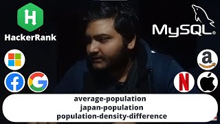 Hackerrank Population Density Difference -Japan Population - Average Population SQL | Ashutosh Kumar