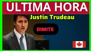 #ÚLTIMAHORA - 1° MINISTRO DE CANADÁ DIMITE - JUSTIN TRUDEAU