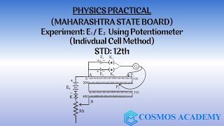 E1/E2 Using Potentiometer(Individual Cell Method)|Class 12|Physics Practical|Maharashtra State Board