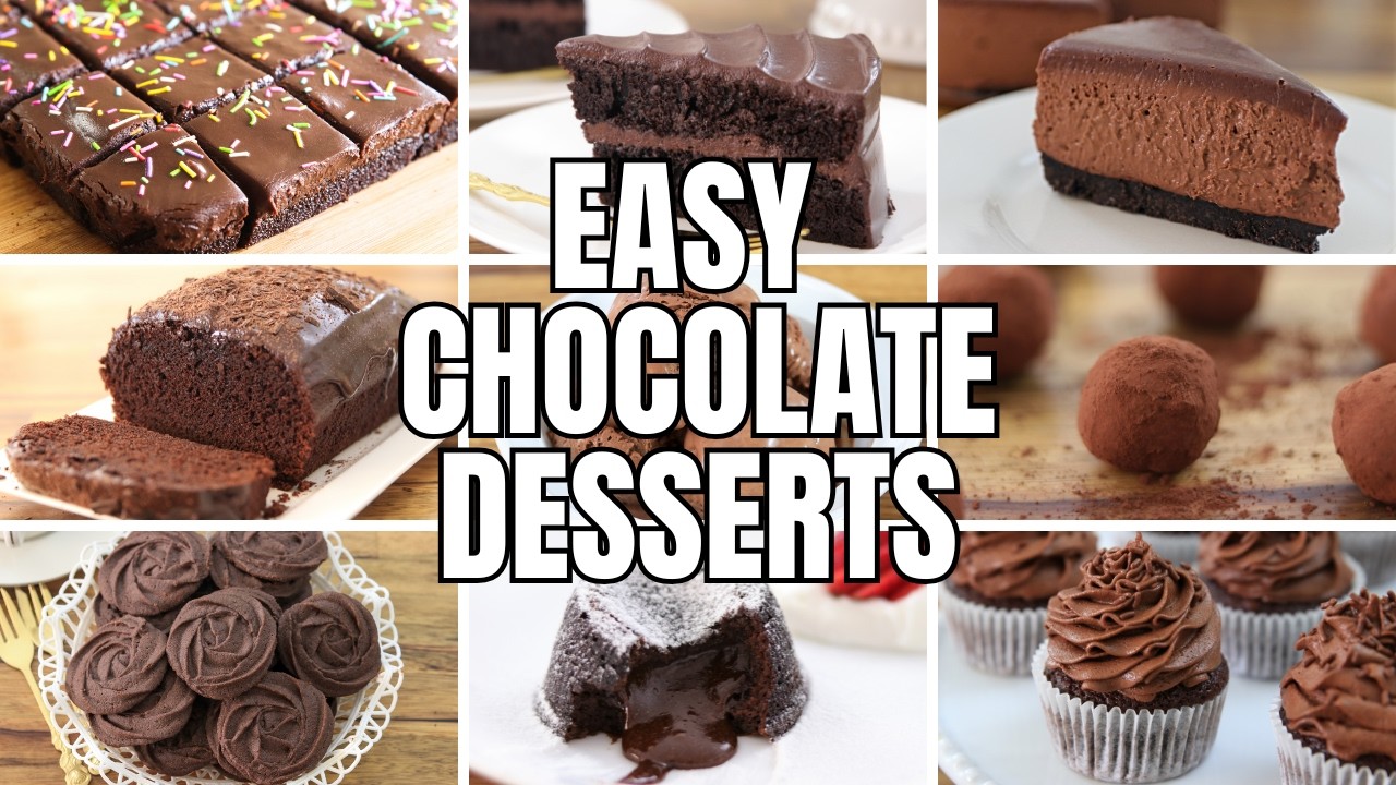 15 Easy Chocolate Desserts Youtube
