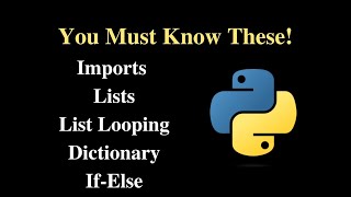 Learn 5 Python Items (List, Dictionary, etc.)