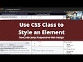 Use a CSS Class to Style an Element (Basic CSS) freeCodeCamp tutorial