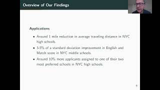 Atila Abdulkadiroglu: School Assignment By Match Quality