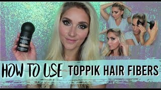 TOPPIK HAIR BUILDING FIBERS // FOR THIN HAIR | Review + How to use it!