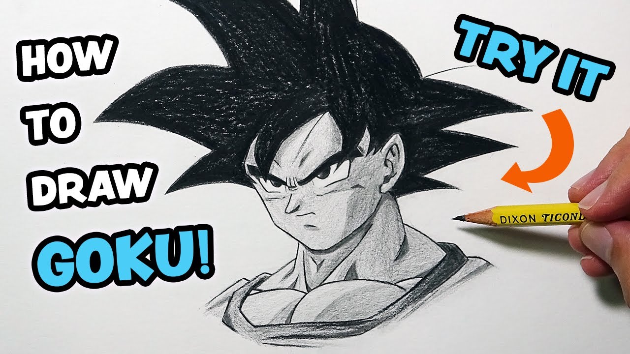 How To Draw A Dragon Ball Z Goku Step By Step