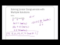 Solving Linear Congruences with Multiple Solutions