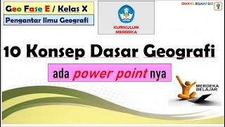 10 Konsep Dasar Geografi #kurikulum merdeka.