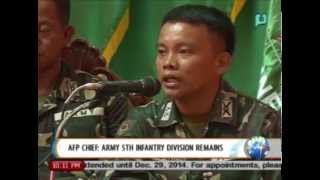 [NewsLife] AFP Chief Catapang: 5th Infantry Division remains || Sept. 11, 2014