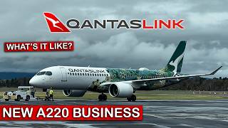 Onboard QantasLink’s NEW A220 BUSINESS CLASS - Sydney to Hobart