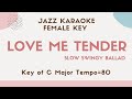 Love me tender (Elvis Presley) - Jazz piano Karaoke [Sing along / Lower female key]