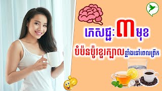 ភេសជ្ជៈពេលព្រឹក៣ល្អសម្រាប់ខួរក្បាលបំផុត ជួយឱ្យខ្លាំងផ្តោត គិតបានលឿនរហ័ស/Be Healthy