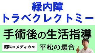 トラベクレクトミー（緑内障手術）後の生活指導～マリンスポーツなど平松の場合