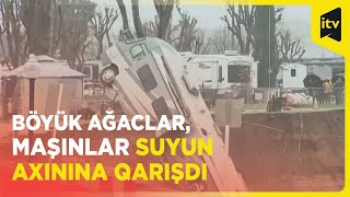 Qorxunc mənzərə | Torpaq lay-lay qoparaq ayaq altından qaçır | Kaliforniya