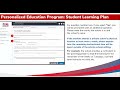 the student learning plan personalized education program