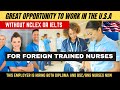 Immigrate to U.S.A as a Foreign Trained Nurse In a Few Weeks With This Agency Without NCLEX or IELTS