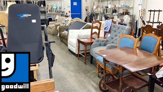 GOODWILL SHOP WITH ME FURNITURE CHAIRS TABLES CHRISTMAS DECOR KITCHENWARE SHOPPING STORE WALKTHROUGH