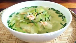 សម្លត្រឡាចបង្គាក្រៀម | Winter Melon Soup [Asian Cooking]