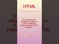 Nested HTML elements 🔥| CS Coding Hub #shorts #html