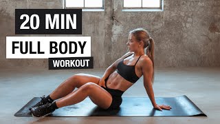 20 MIN FULL BODY HIIT Workout with Abs & Core - No Equipment