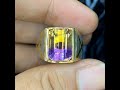 Natural 8.04ct Batu Ametrine Amethyst Citrine Ring Perak Handmade