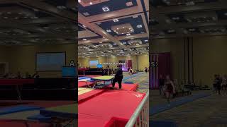 Don’t know how I landed that Vegas triple😅 #gymnast #olympics #sports #fails #flipfail #trampoline