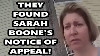 Sarah Boone's Appeal WAS Filed In December! - The Sarah Boone Letters