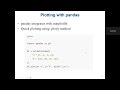 Data Science: Python Plotting and Visualization, matplotlib, Plotting with pandas and Seaborn.