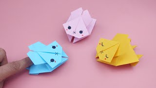 摺紙跳躍的紙貓| Origami jumping paper cat