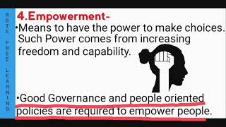 Four Pillars Of Human Development Class 12 Geography Chapter 4 Human Development -Rote Free Learning