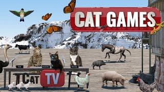 Cat Games | 🐔 Outlaw Chickens Duece: Return of the Feathered Fugitives | Farm Animals for Cats 🐱