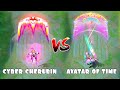 Angela Avatar of Time VS Cyber Cherubin Skin Comparison