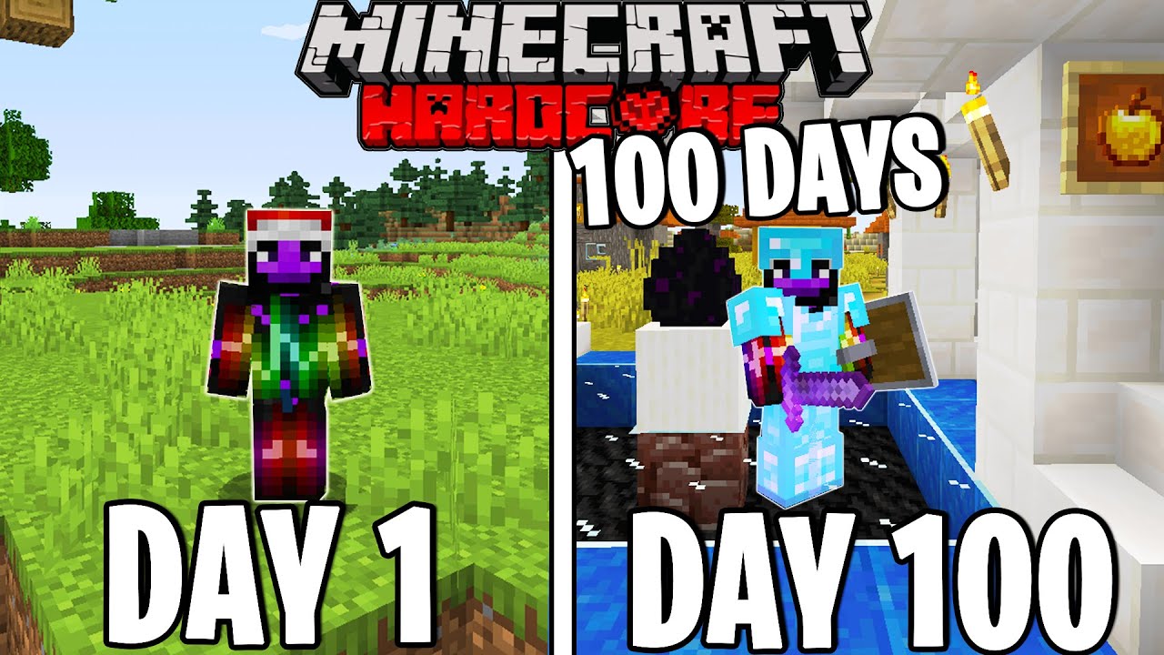 I Survived 100 Days In Hardcore Minecraft... - YouTube