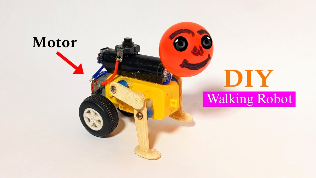 Make An Amazing Mini Walking Robot Diy Very Simple S9t Youtube