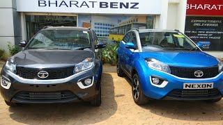 TATA Nexon - Color Comparison b/w Moroccan Blue \u0026 Glasgow Grey |