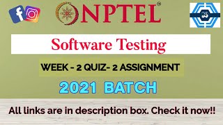 Software Testing Week 2 Quiz Answer Solution 2024 Nptel 2024 Swayam Software Testing Week 2 Quiz Answer Solution 2024 Nptel 2024 Swayam
