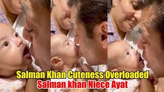 Salmqn Khan Sweet kiss to Niece Ayat | cuteness overloaded |