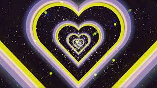 Heart Background ASMR | Purple Yellow Neonlight Heart Tunnel Video for Relaxation