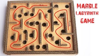 How to Make a Cardboard Box Marble Labyrinth Game - Tease Clip