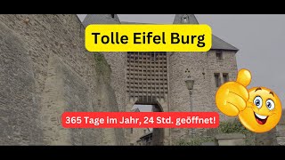 Eifel. Burg Heimbach, Burg Hengebach. Rundgang. Für Motorradfahrer Richtung Rursee ein Besuch wert!