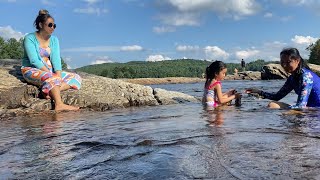 Having Picnic at Rawdon Falls (Parc des Cascades)