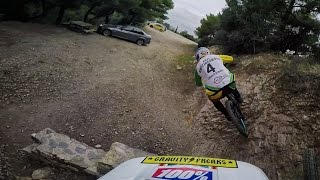 Ymittos Downhill path#10 with arvanitis at camera and Hatzigeorgiou at front..