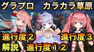 【白猫】グランドプロジェクト　《カラカラ草原・全ステージ攻略》解説　サテラ・ティナ・ミリム