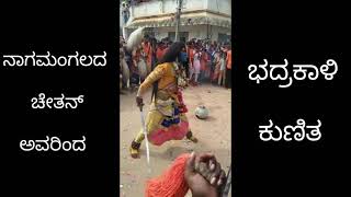 ನಾಗಮಂಗಲದ ಚೇತನ್ ಅವರಿಂದ ಭದ್ರಕಾಳಿ ಕುಣಿತ | ಅರೆಯೂರು | ತುಮಕೂರು | Veeragase