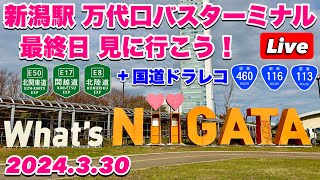 新潟駅 万代口バスターミナル最終日 見届けに行こう！＋国道ドラレコ460･116･113号線 2024.3.30【ぴかーど47at】