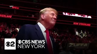 Trump attends UFC fight in New Jersey days after guilty verdict