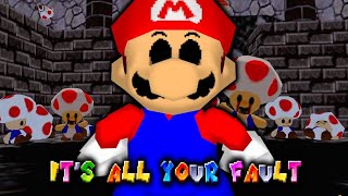 MARIO 64.EXE - IT'S ALL YOUR FAULT! (Scary Mario 64 PERSONALIZED HORROR - NEGATIVE EMOTIONAL AURA