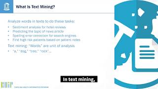 Introduction to Data Science: Text Mining Module 1 - Text Preprocessing (Video 1 of 2)