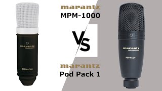 Marantz MPM-1000 XLR  Condenser Microphone vs Pod Pack 1 USB Microphone: Review + Sound Test